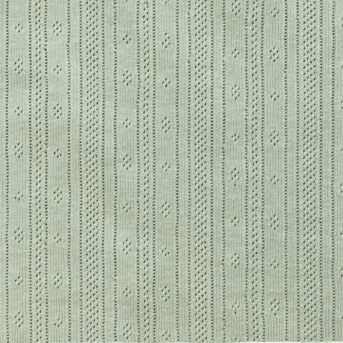 Pointelle Stripe Knit - Dusty Green