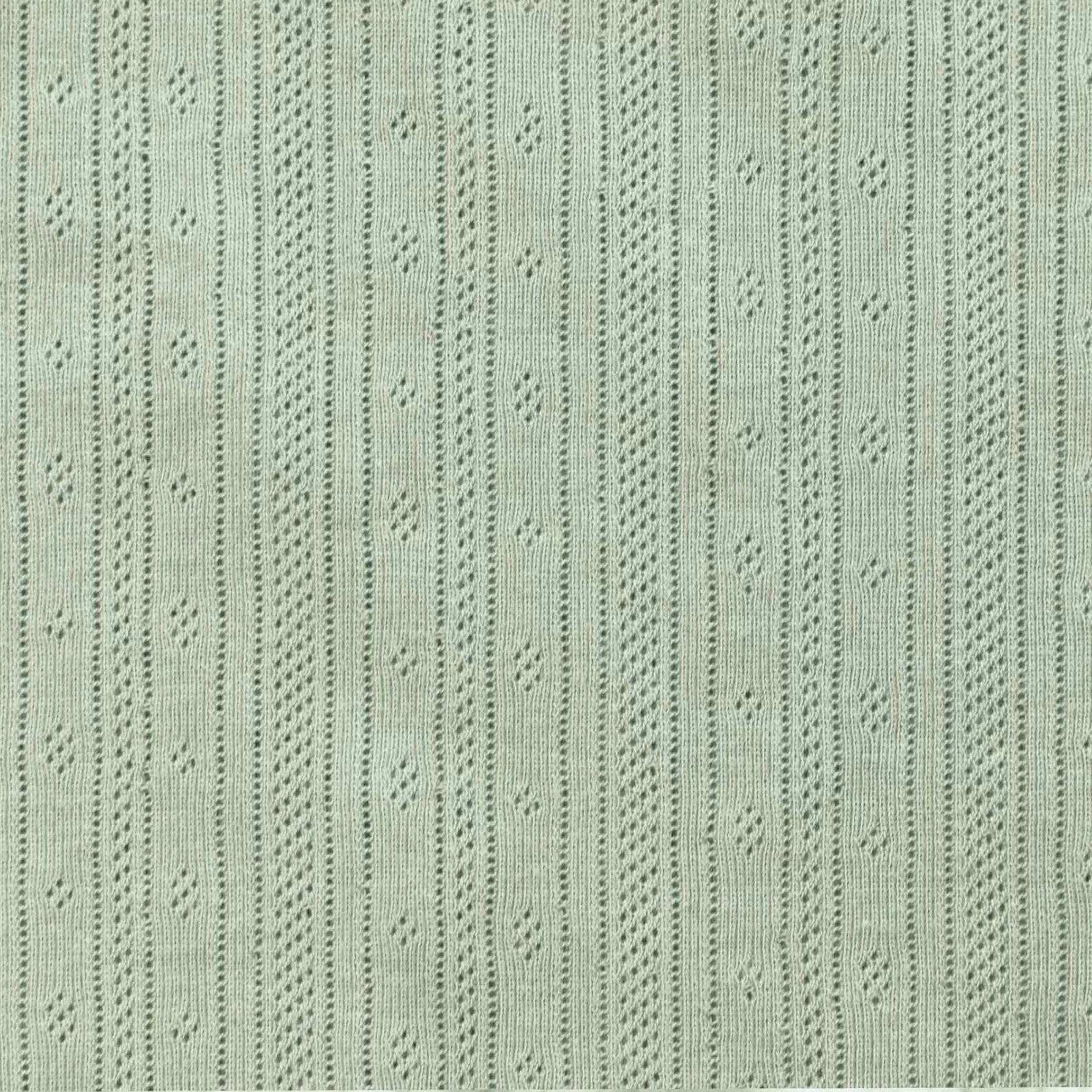 Pointelle Stripe Knit - Dusty Green