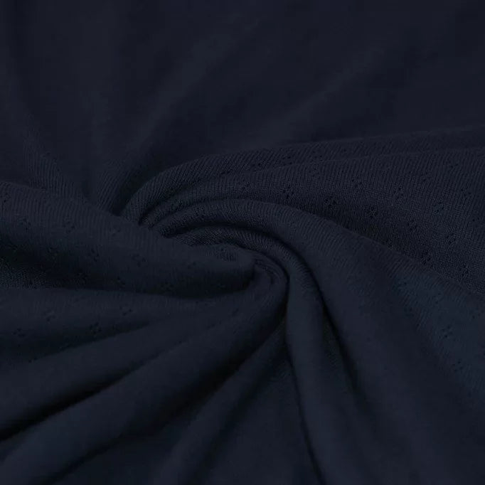 Pointelle Knit - Navy