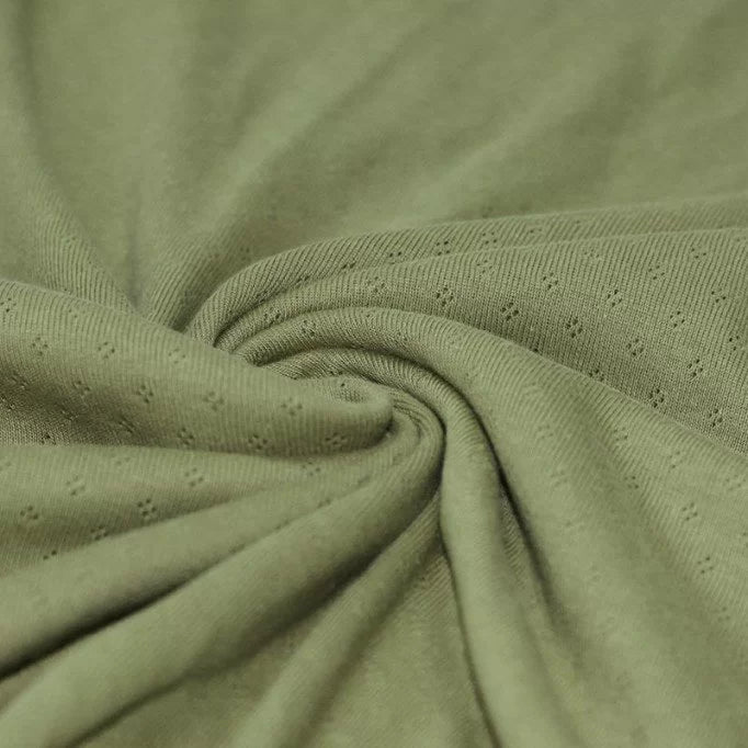 Pointelle Knit - Olive