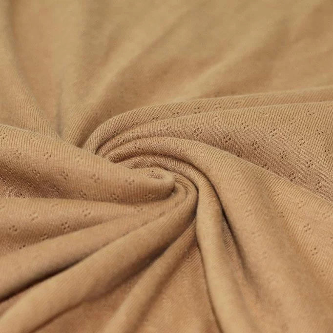 Pointelle Knit - Camel