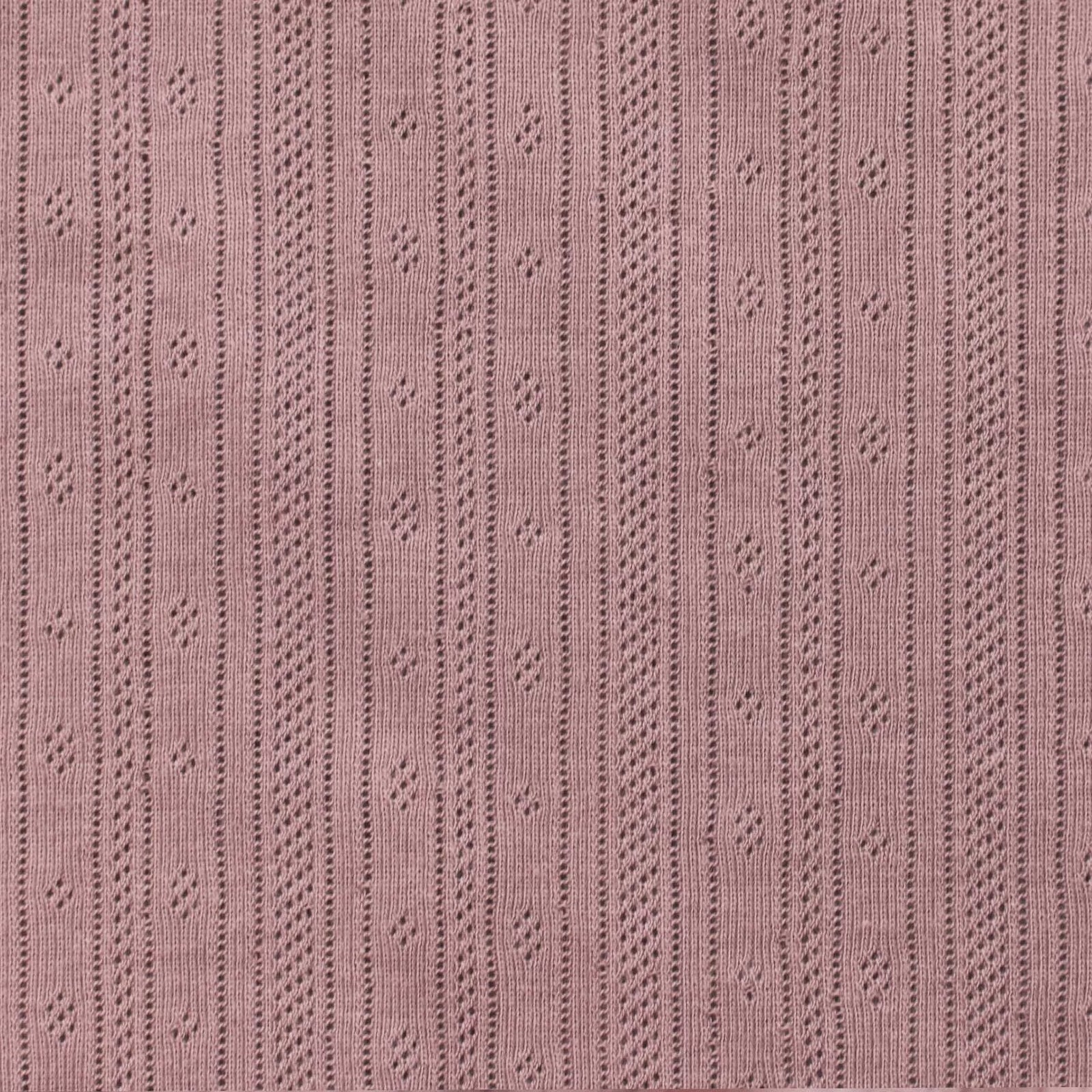 Pointelle Stripe Knit - Old Pink
