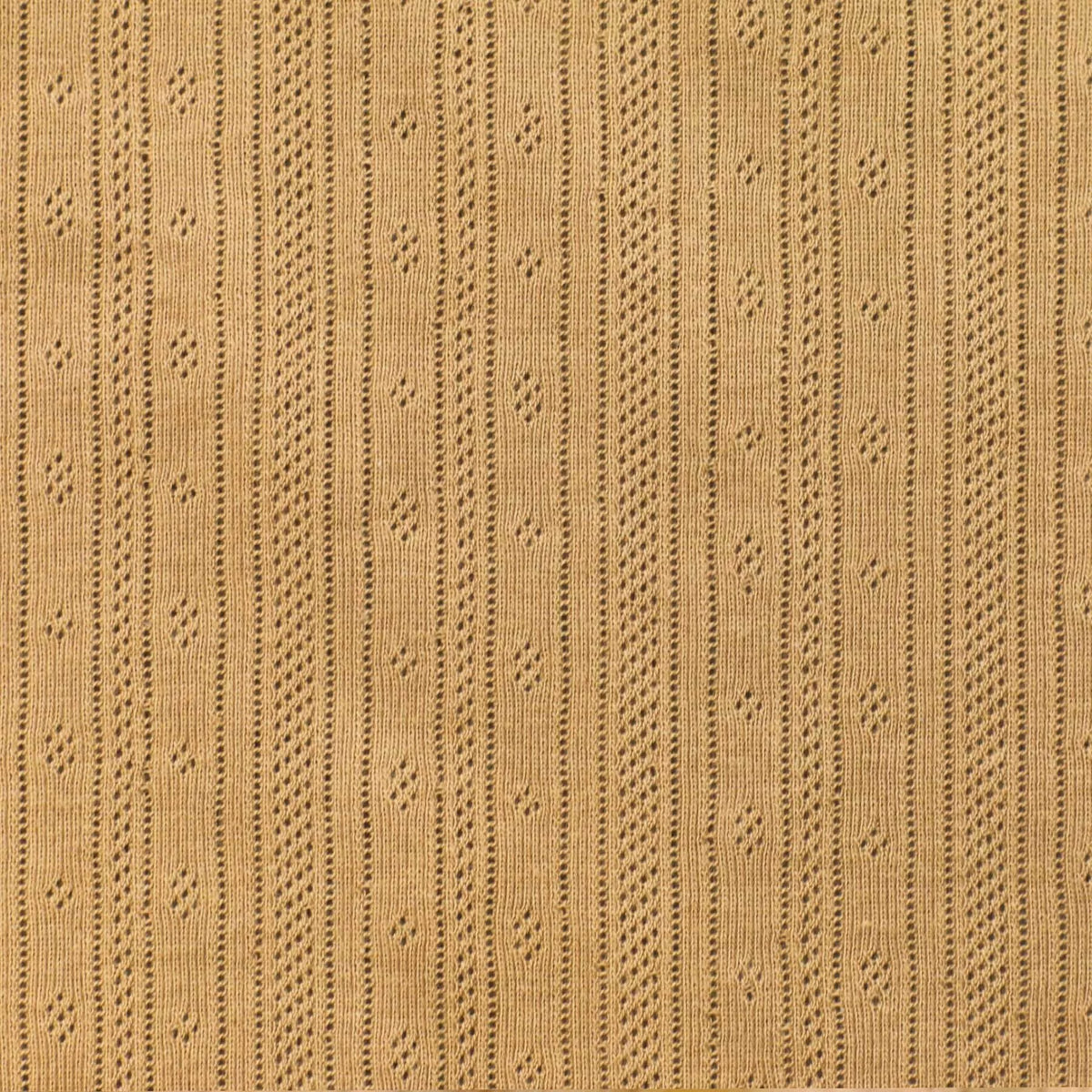 Pointelle Stripe Knit - Camel