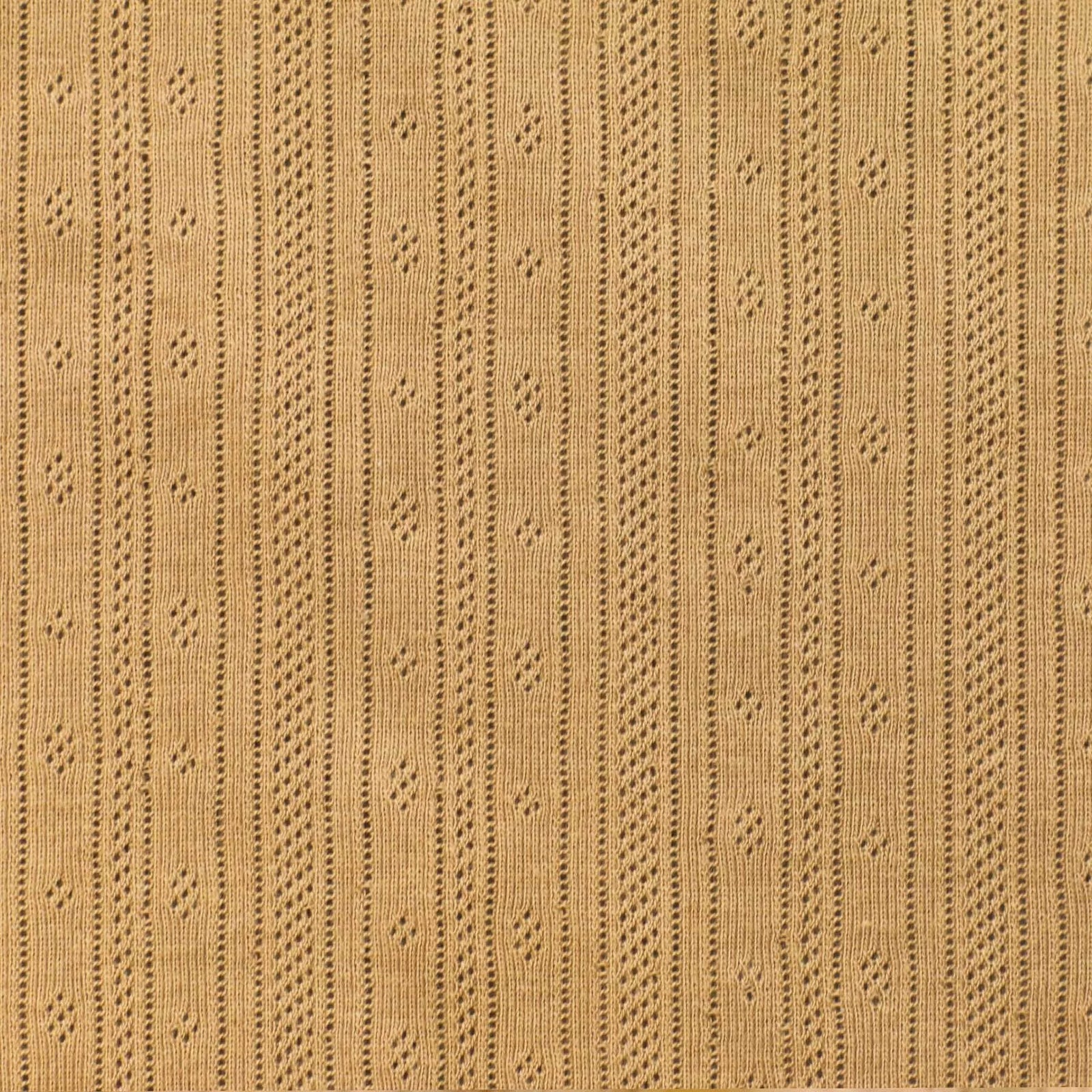 Pointelle Stripe Knit - Camel