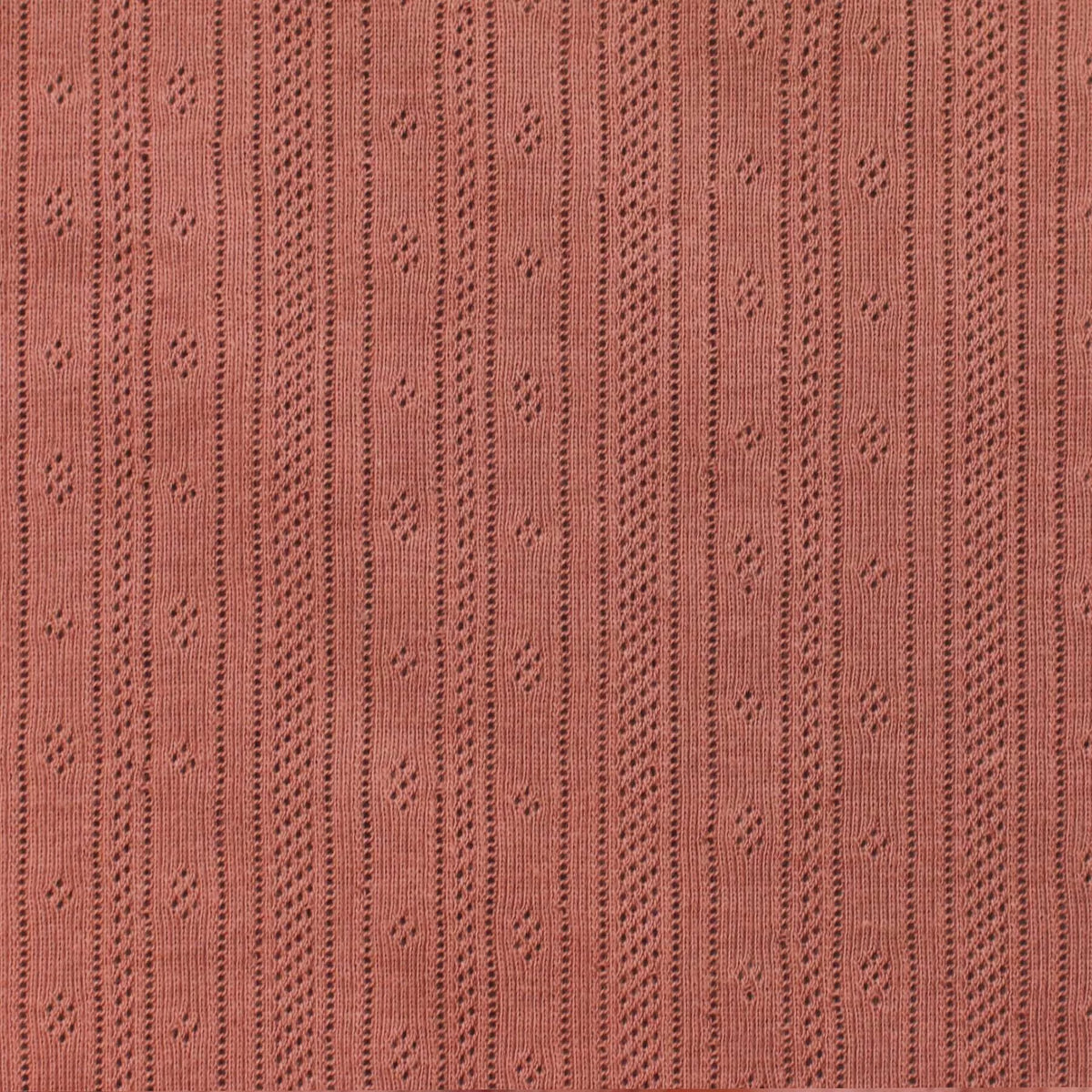 Pointelle Stripe Knit - Clay Pink