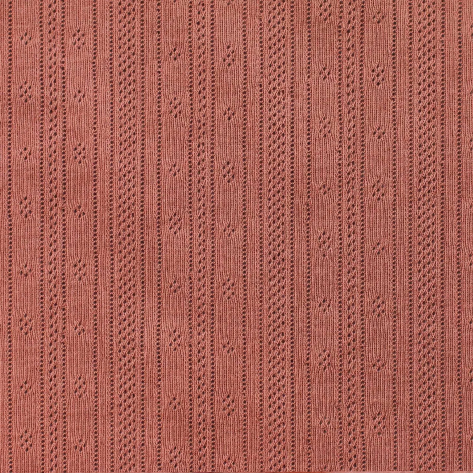 Pointelle Stripe Knit - Clay Pink