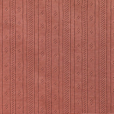 Pointelle Stripe Knit - Clay Pink