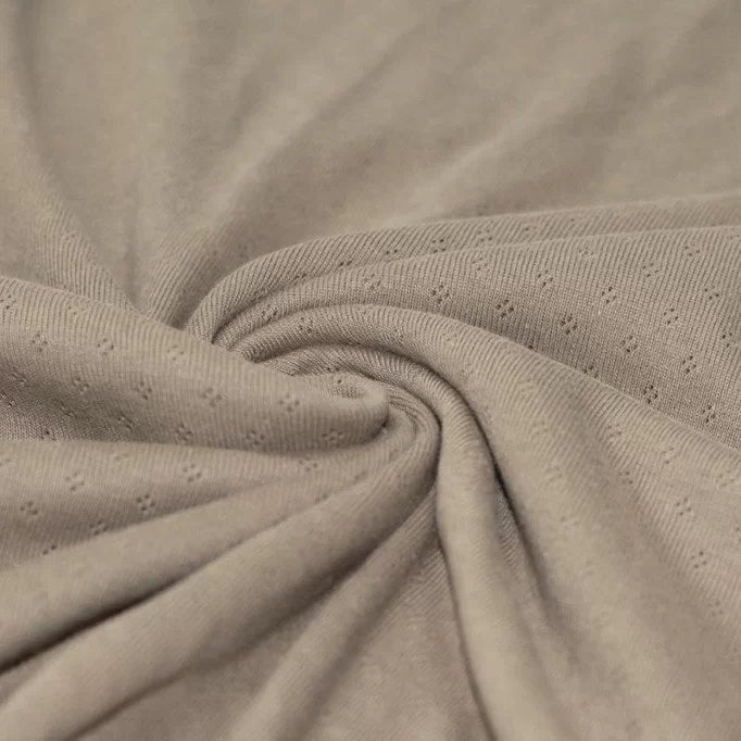 Pointelle Knit - Dark Beige