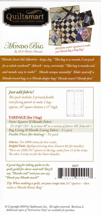 Mondo Bag Fun Pak Pattern