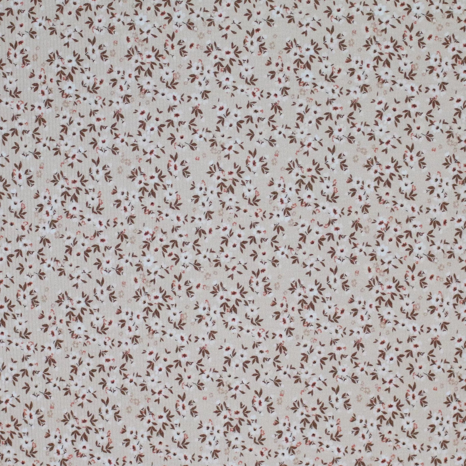 Flowerbomb Beige | Ribbed Knit