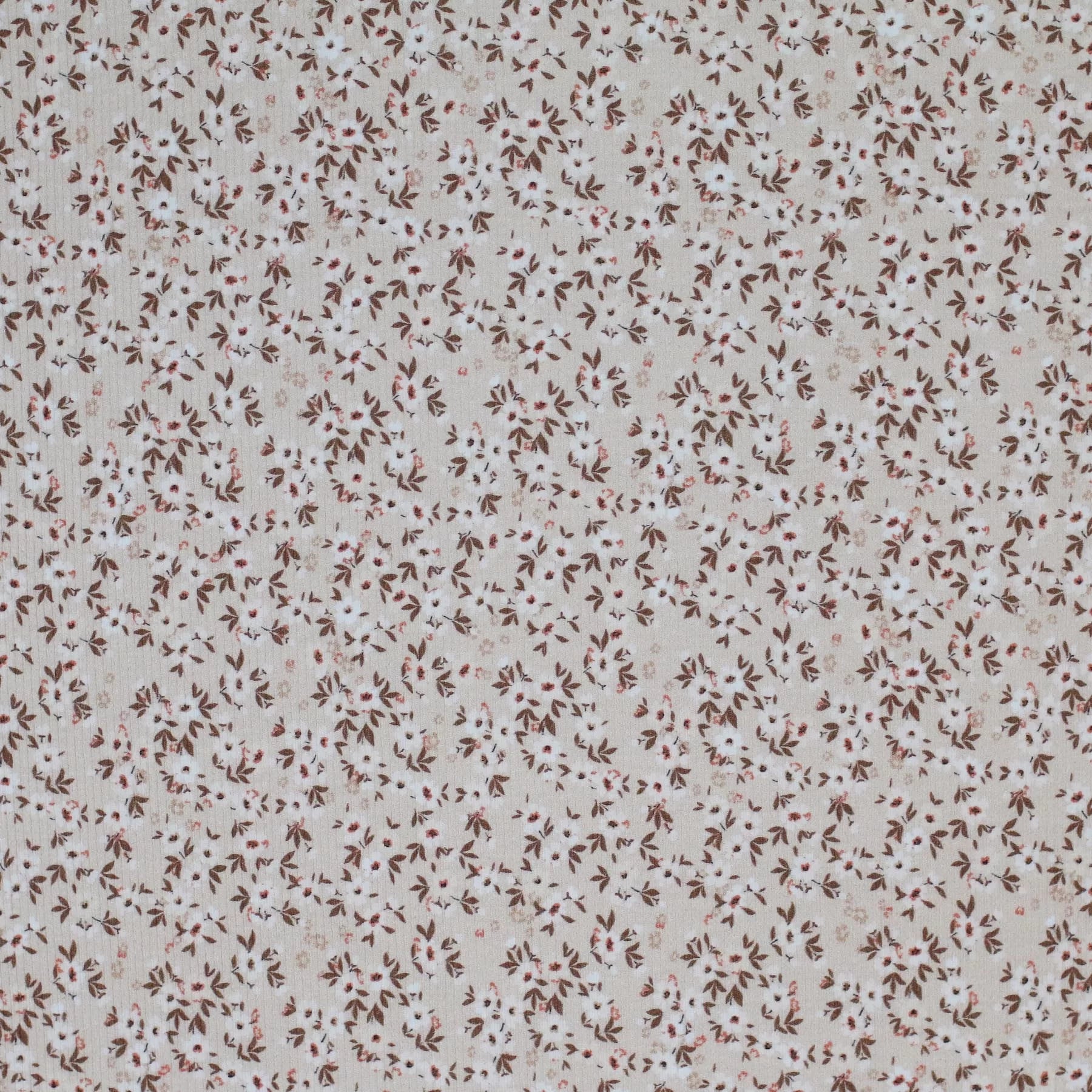 Flowerbomb Beige | Ribbed Knit