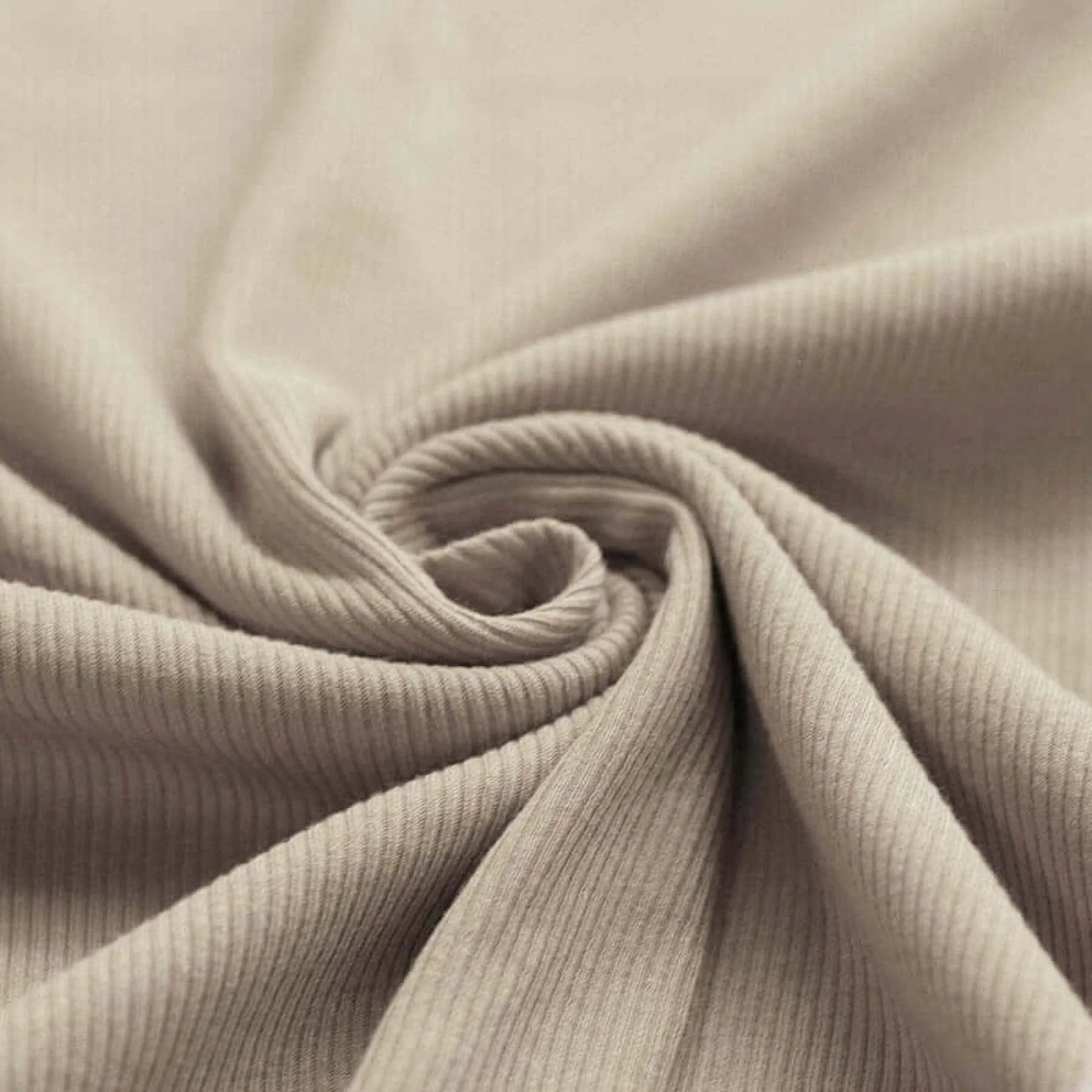 Rib Knit - Dark Beige - Thread Count Fabrics