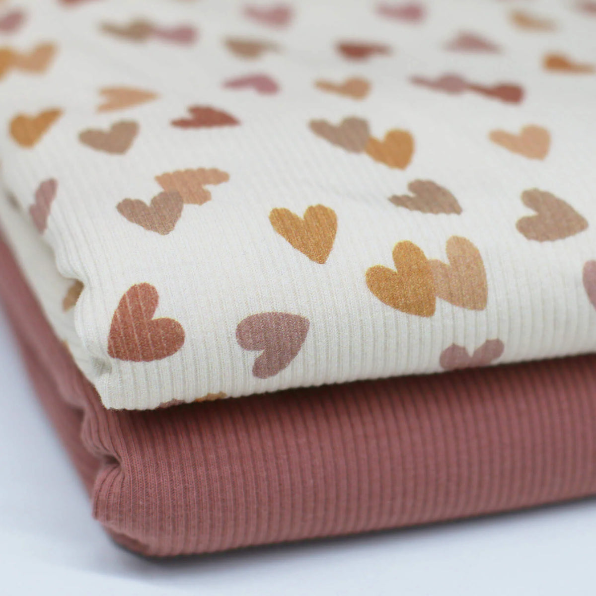 Multicolor Hearts| Ribbed Knit