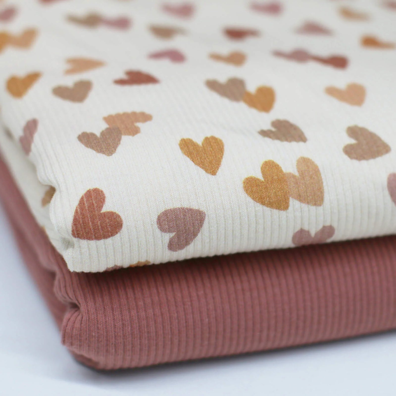 Multicolor Hearts| Ribbed Knit