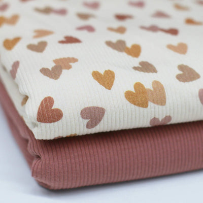 Multicolor Hearts| Ribbed Knit