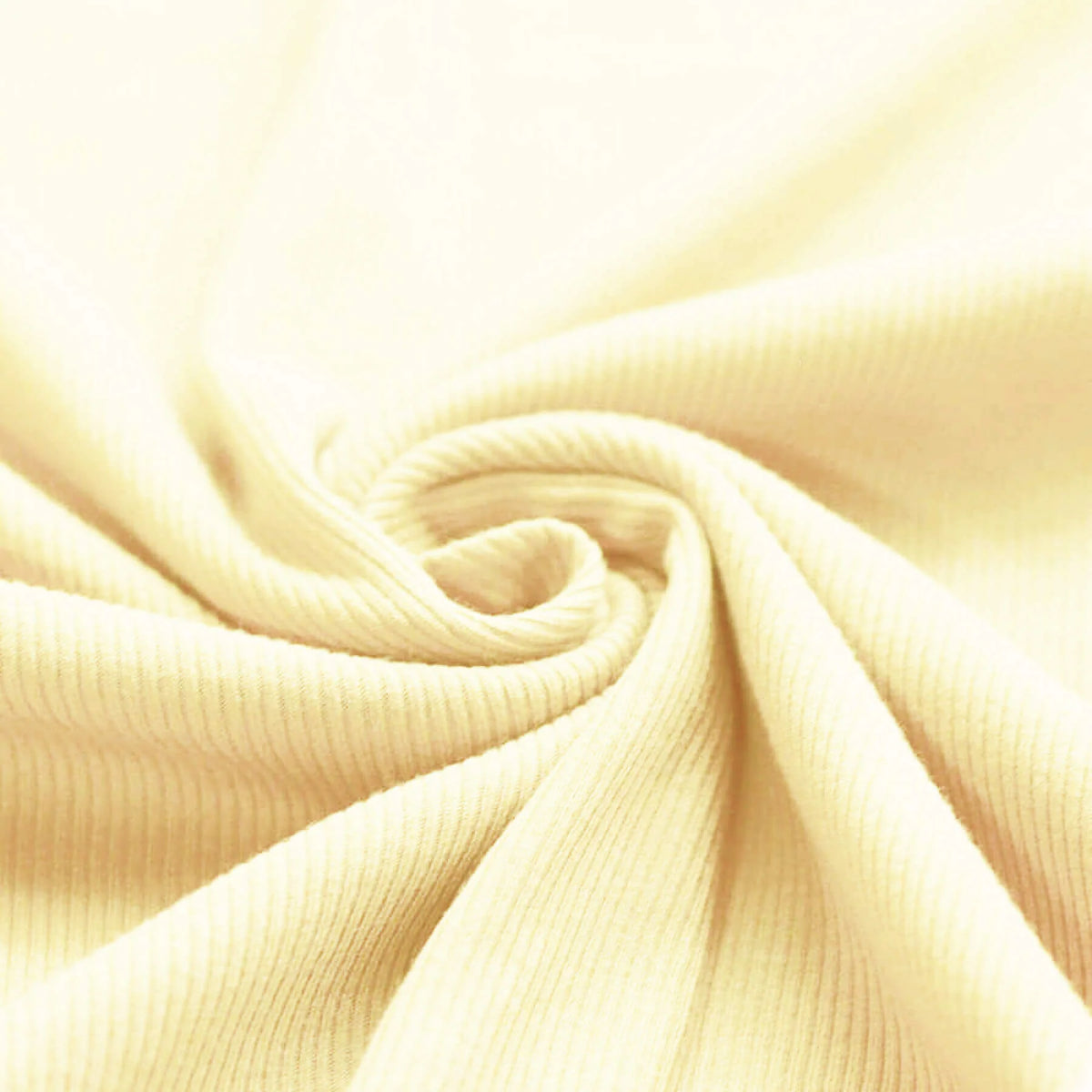 Rib Knit - Pastel Yellow