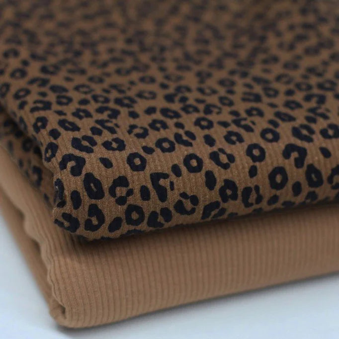 Leopard Brown | Ribbed Knit