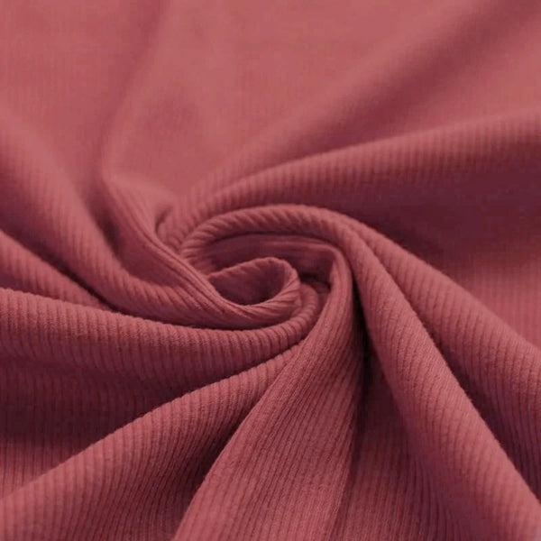 Rib Knit - Raspberry - Thread Count Fabrics