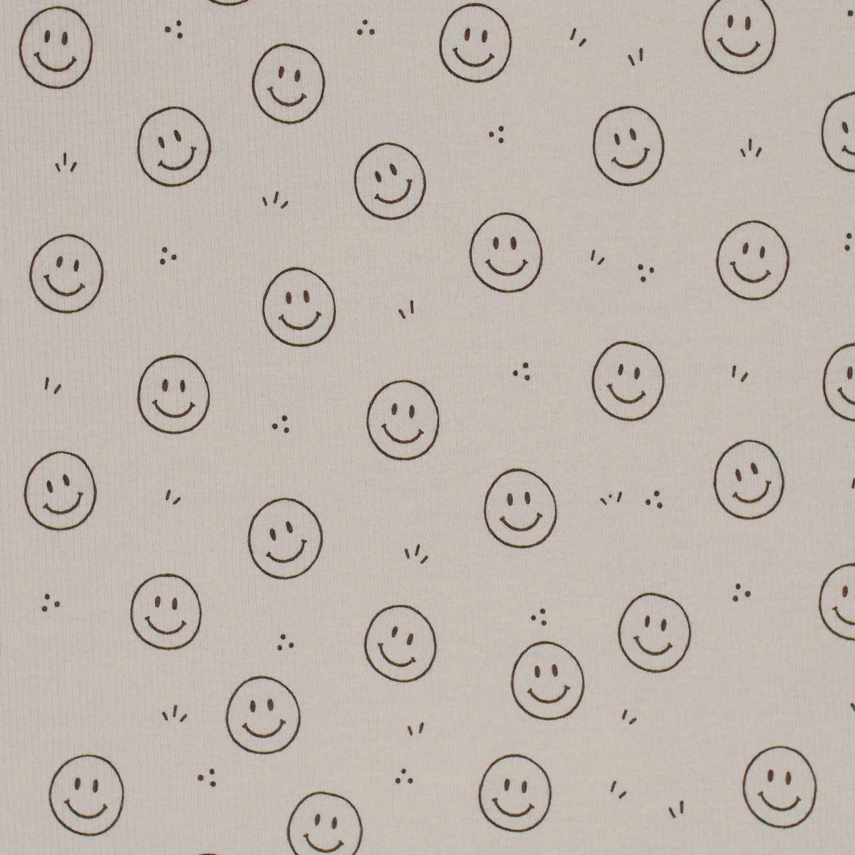 Smiley Dark Beige | Ribbed Knit