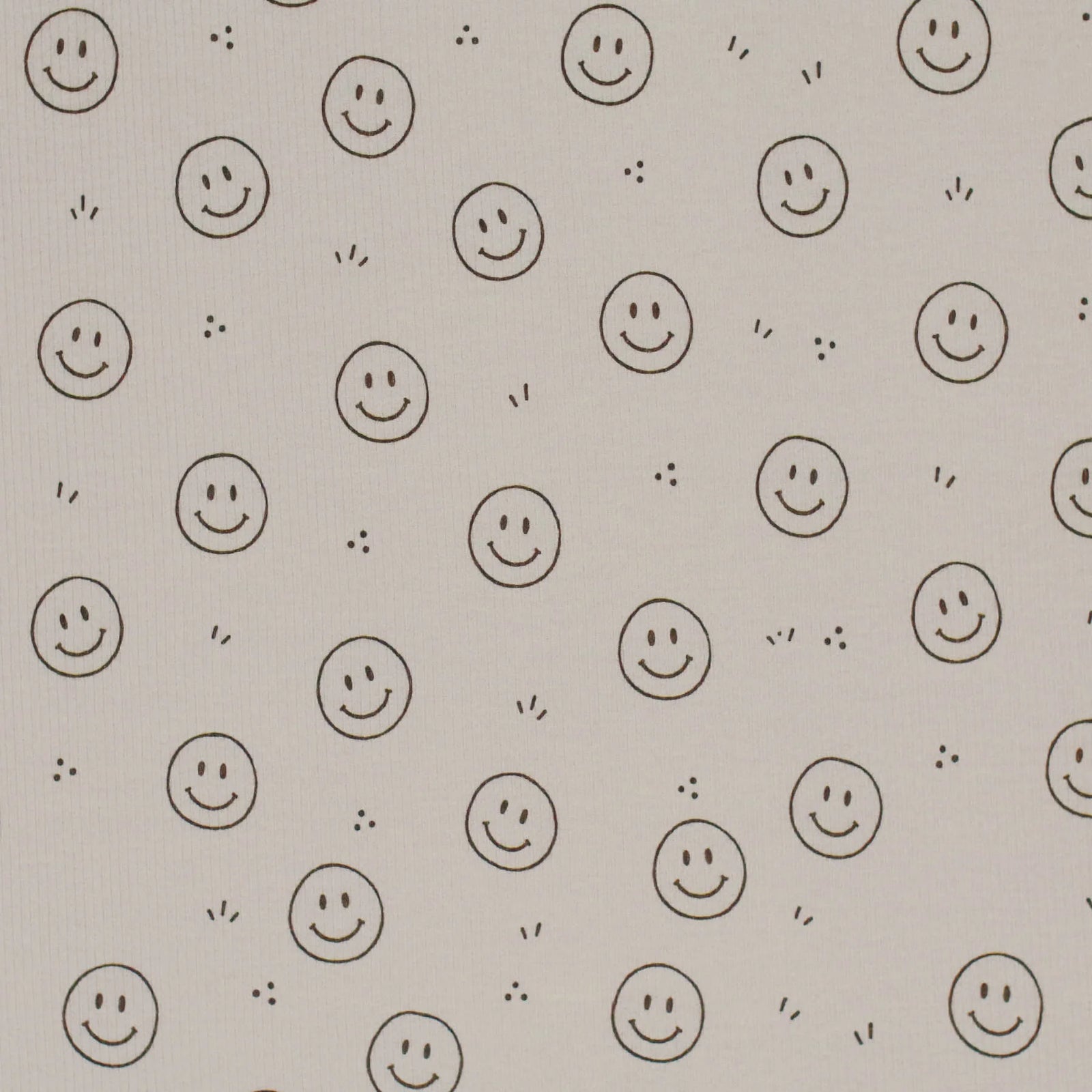 Smiley Dark Beige | Ribbed Knit