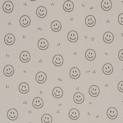Smiley Dark Beige | Ribbed Knit