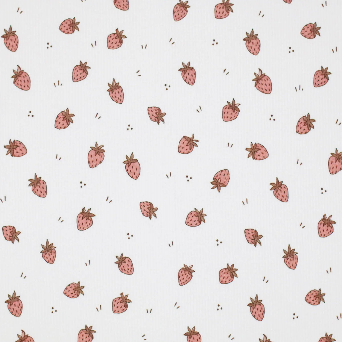 Strawberries Clay Pink | Ribbed Knit