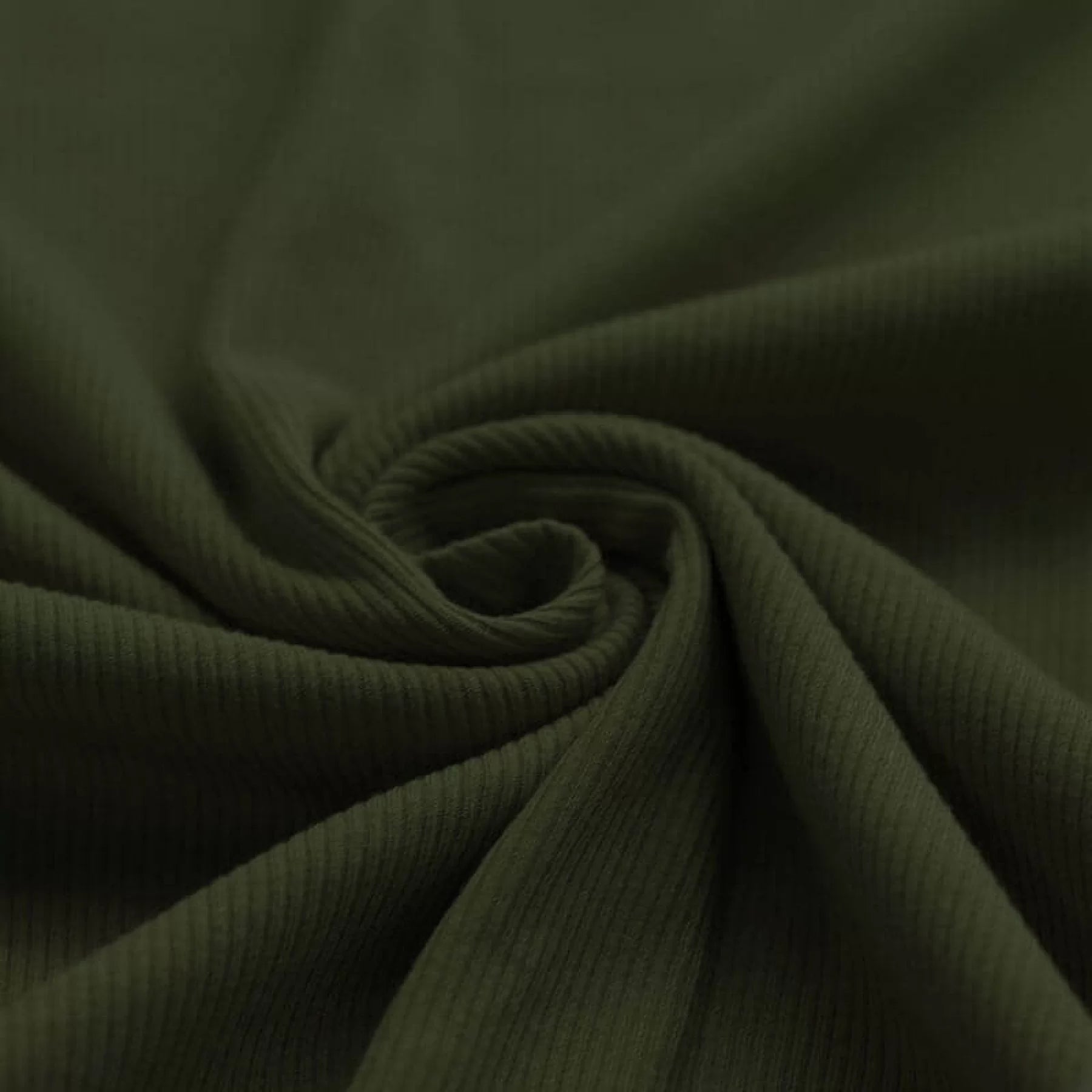 Rib Knit - Army Green - Thread Count Fabrics