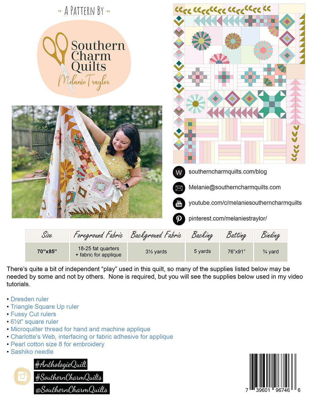 Anthologie Quilt Pattern