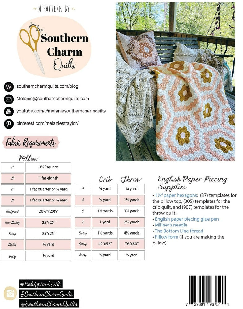Bohippian Quilt Pattern