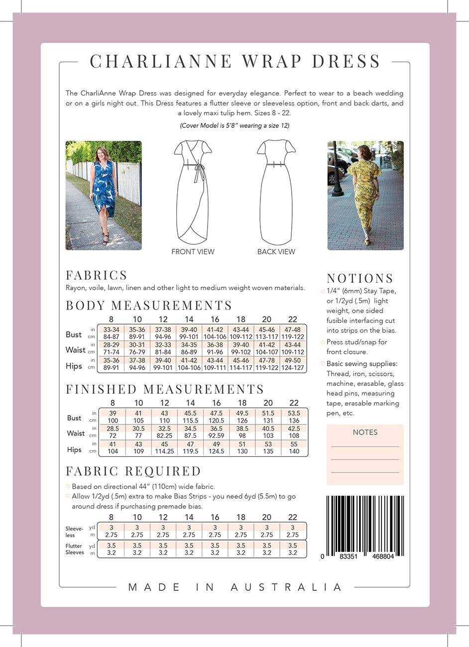 Charli Anne Wrap Dress Pattern