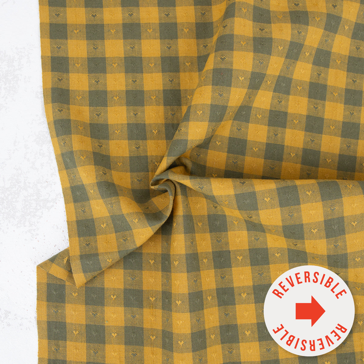 Shadow Hill - Gingham Hearts in Moss