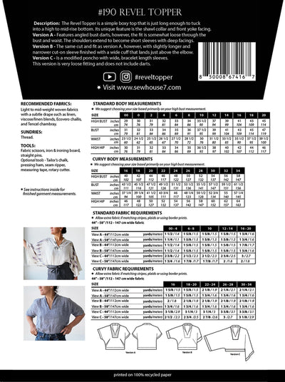 Revel Topper Pattern