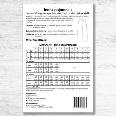 Lenox Pajamas Plus Pattern