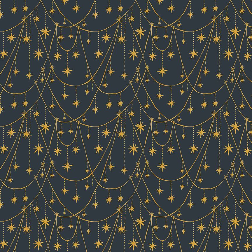 Holly Jolly - Star Garland - Slate