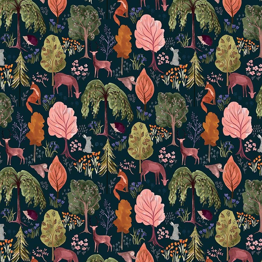 Floral Forest - Forest Midnight