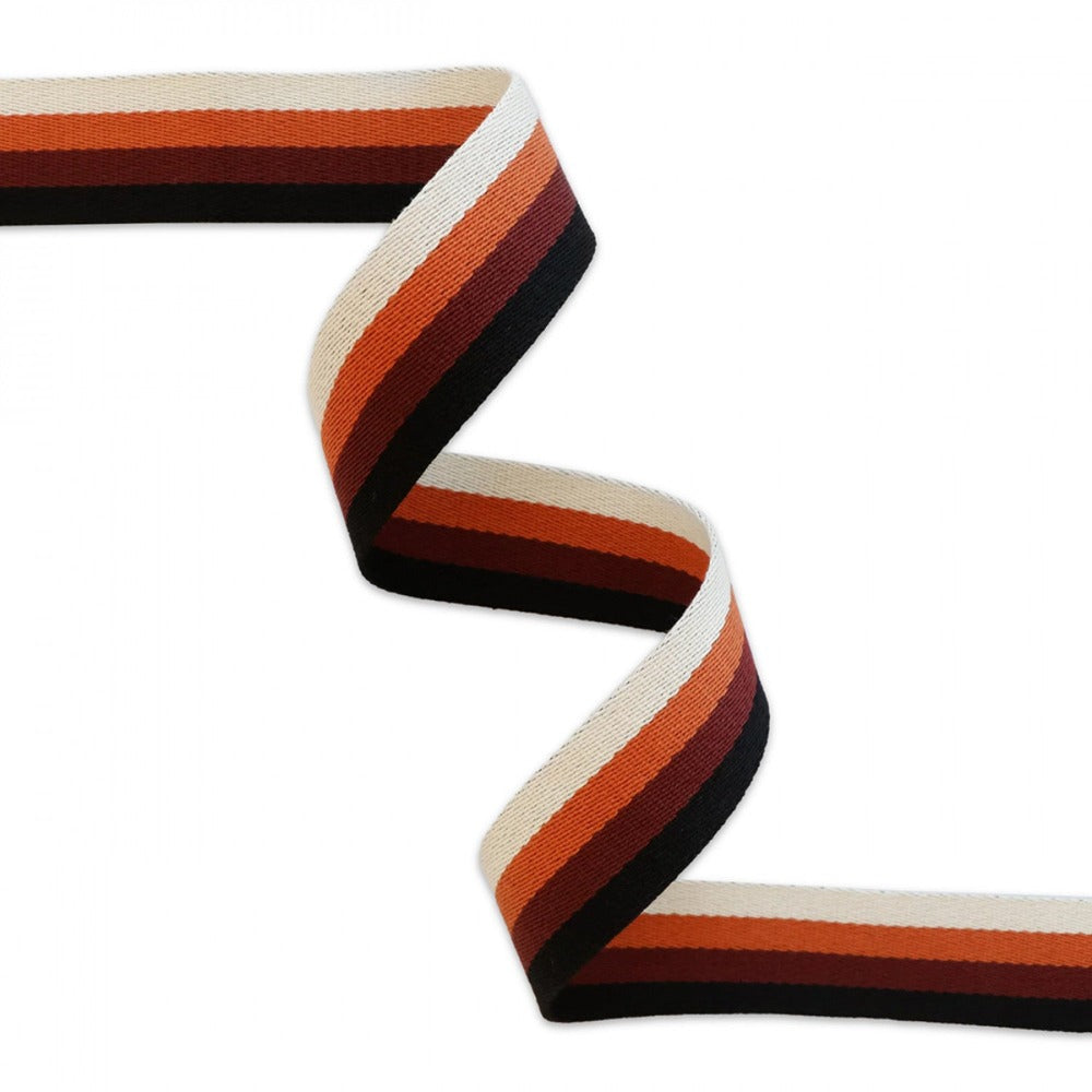 Sallie Tomato 1.5" Webbing - Striped Neutral