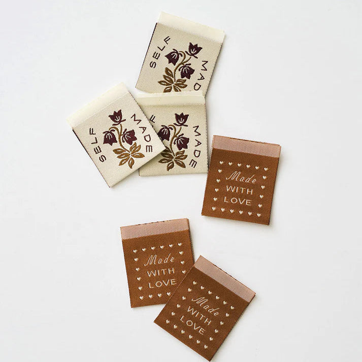 Woven Garment Labels 6-Pack - Self Made Botanical Ginger