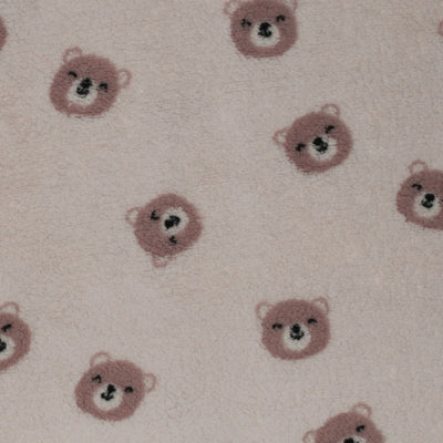 Sweet Bears Sherpa Fleece - Light Beige