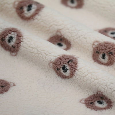 Sweet Bears Sherpa Fleece - Natural