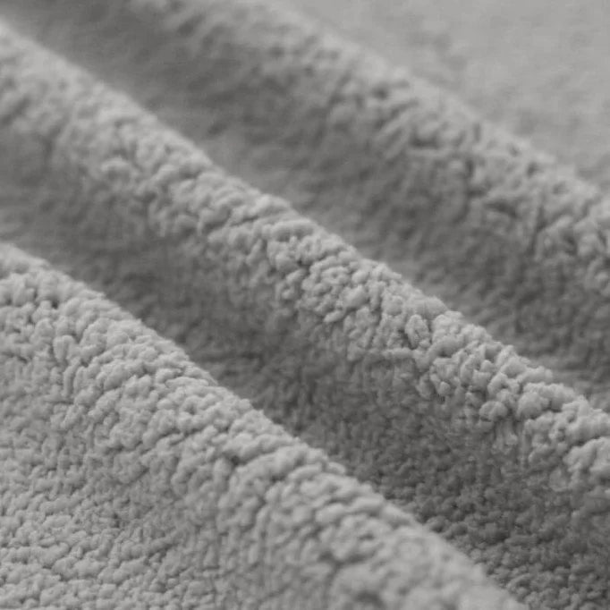 Curly Teddy Sherpa Fleece - Light Grey
