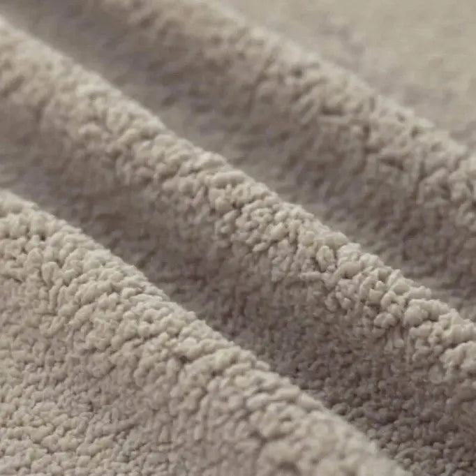 Curly Teddy Sherpa Fleece - Dark Beige