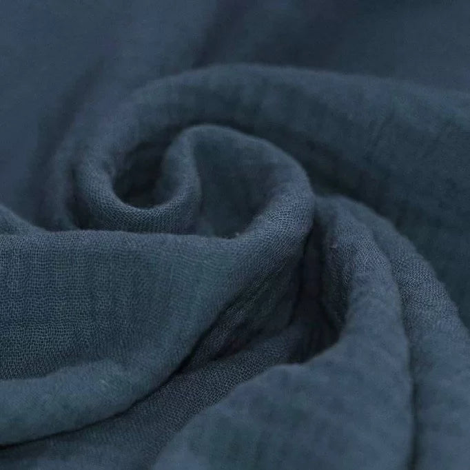 Solid Double Gauze - Dark Jeans