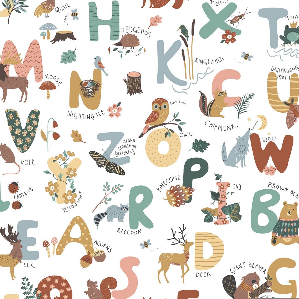Alphabet City White | Minky