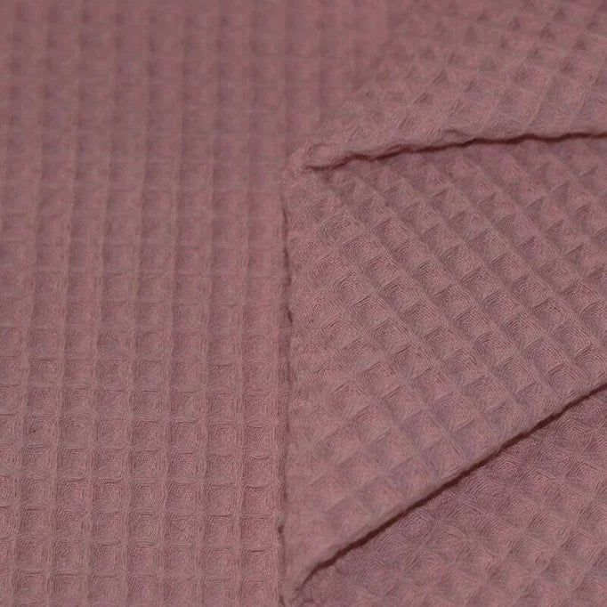 Waffle Pique - Old Mauve