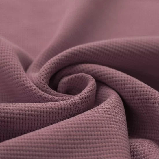 Cotton Waffle Knit - Old Mauve