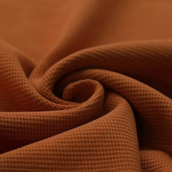 Cotton Waffle Knit - Cognac