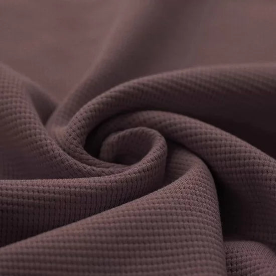 Cotton Waffle Knit - Dark Mauve
