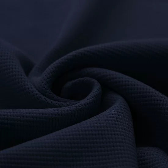 Cotton Waffle Knit - Navy