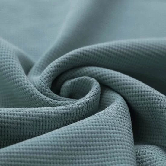 Cotton Waffle Knit - Old Green