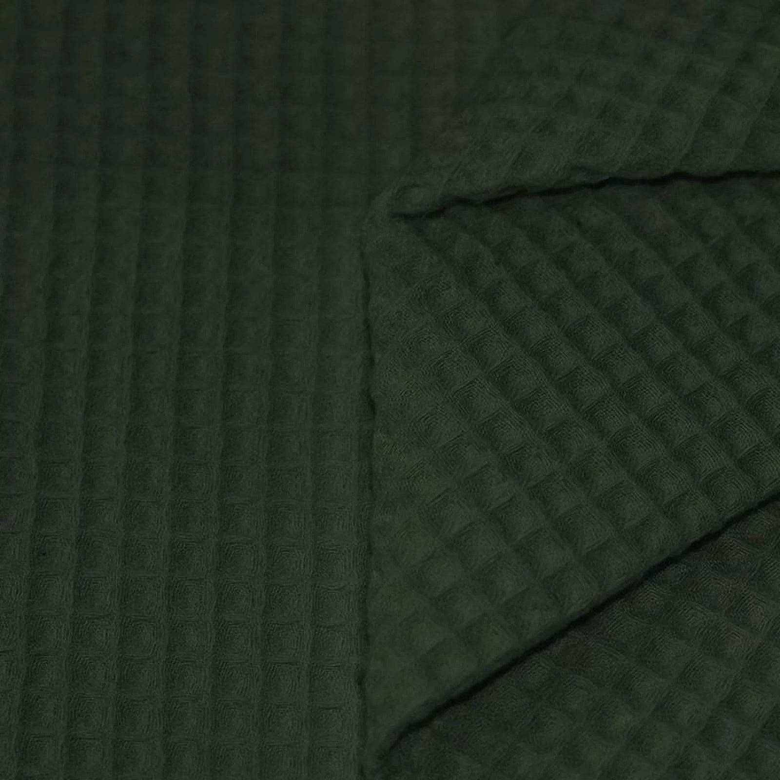 Waffle Pique - Army Green